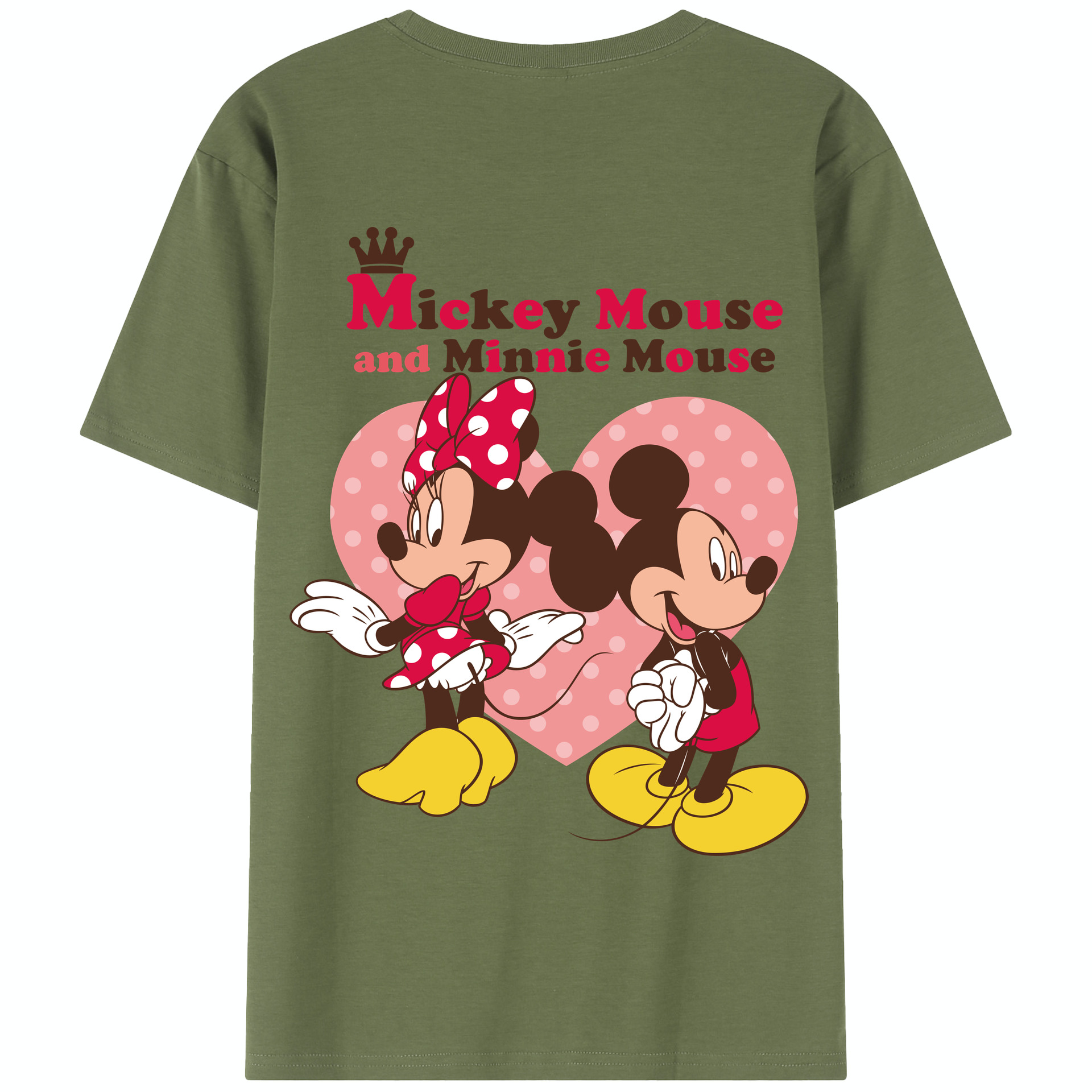 （画像用） ミッキーマウス Mickey Mouse 綿100％半袖Tシャツ（背面プリント）